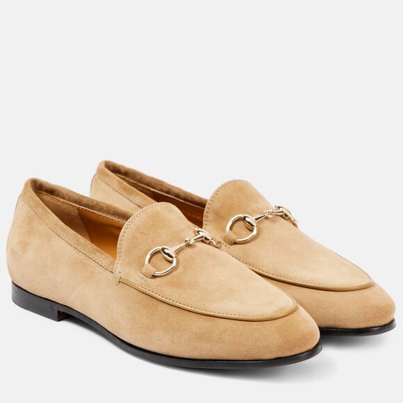 Gucci Jordaan Horsebit Suede Loafers - Picture 1 of 2
